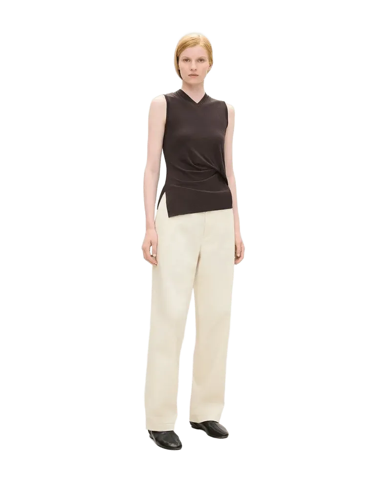 V-Neck Tank Top in Soft Rib