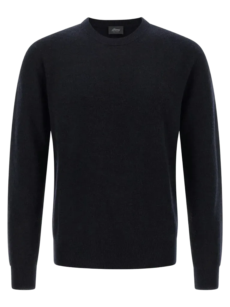 Brioni Cashmere and Wool Blend Sweater — Blue
