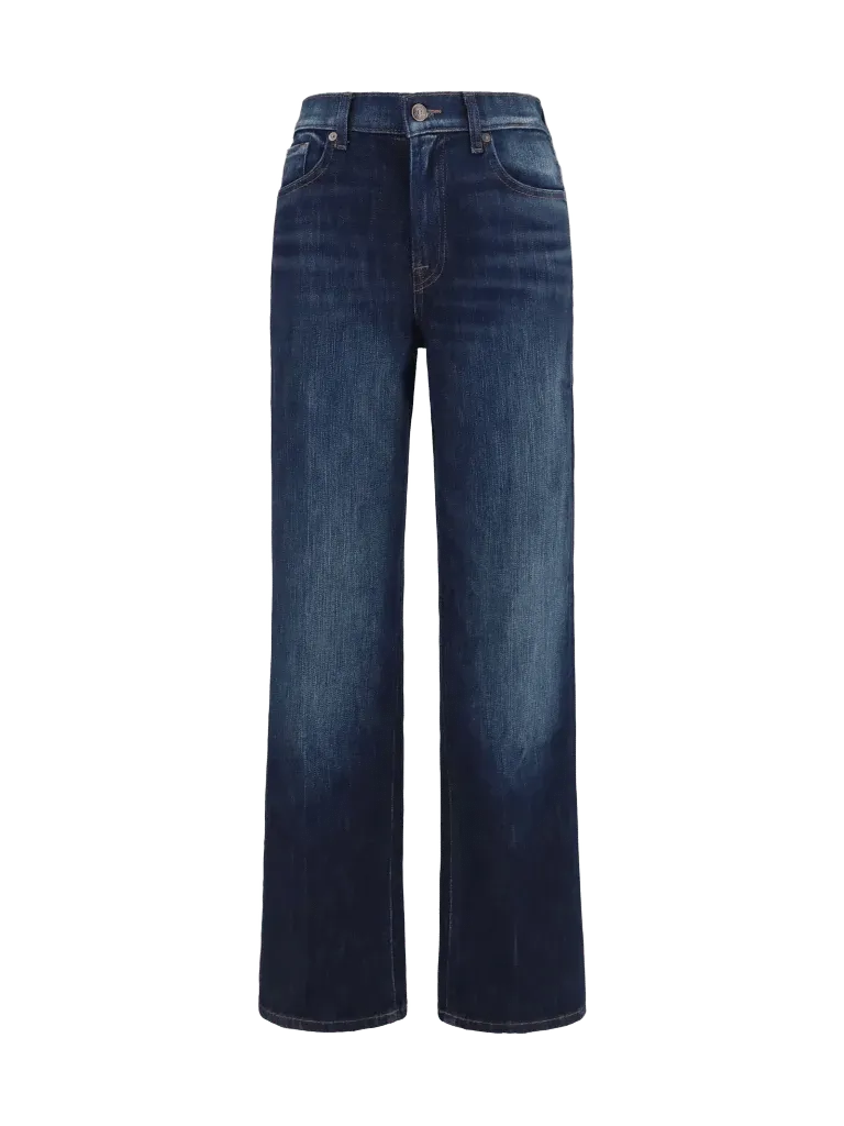 7for Straight-Leg Vintage Wash Jeans — Navy