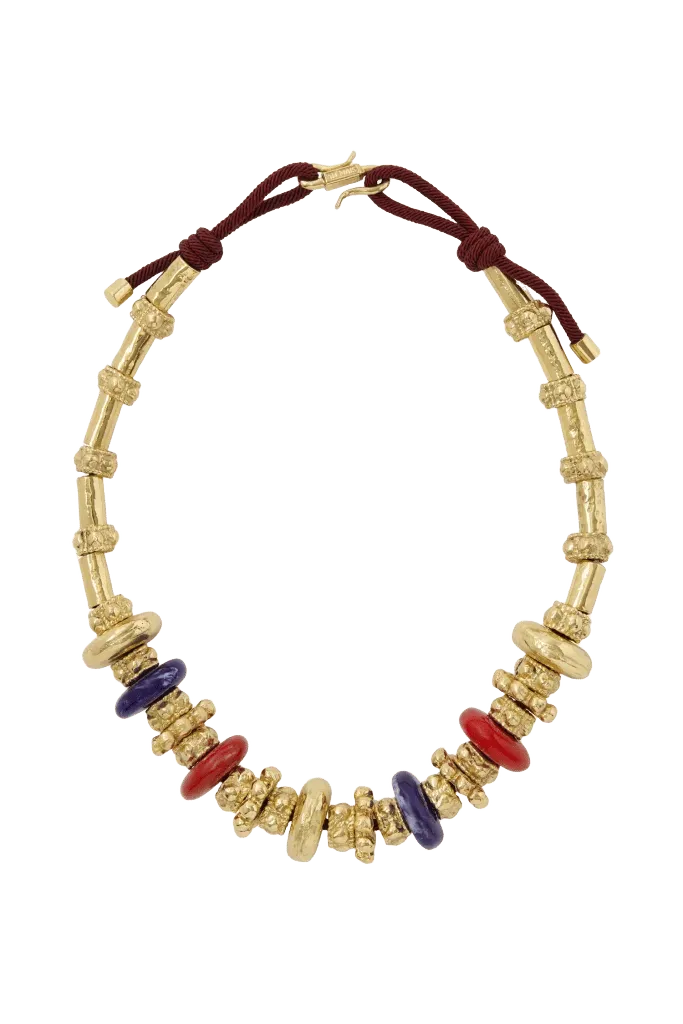 ONA TEXTURED BEAD NECKLACE