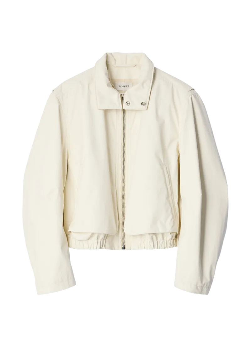 ZIPPED BLOUSON IN WATERPROOF COTTON