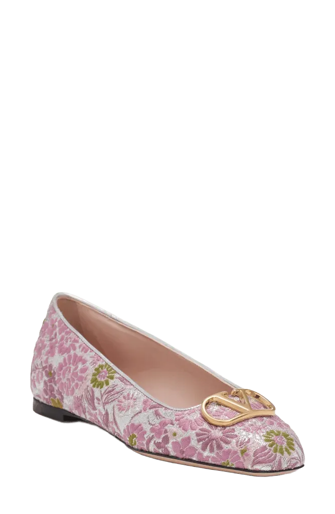 VLOGO Signature Floral Jacquard Flat