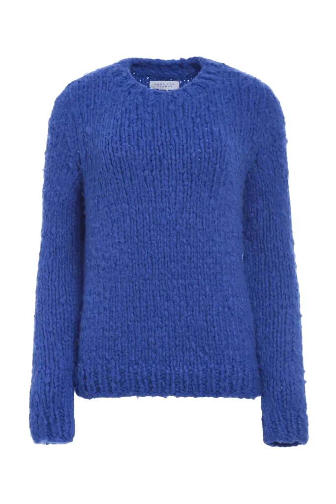 Lawrence Knit Sweater in Cobalt Welfat Cashmere