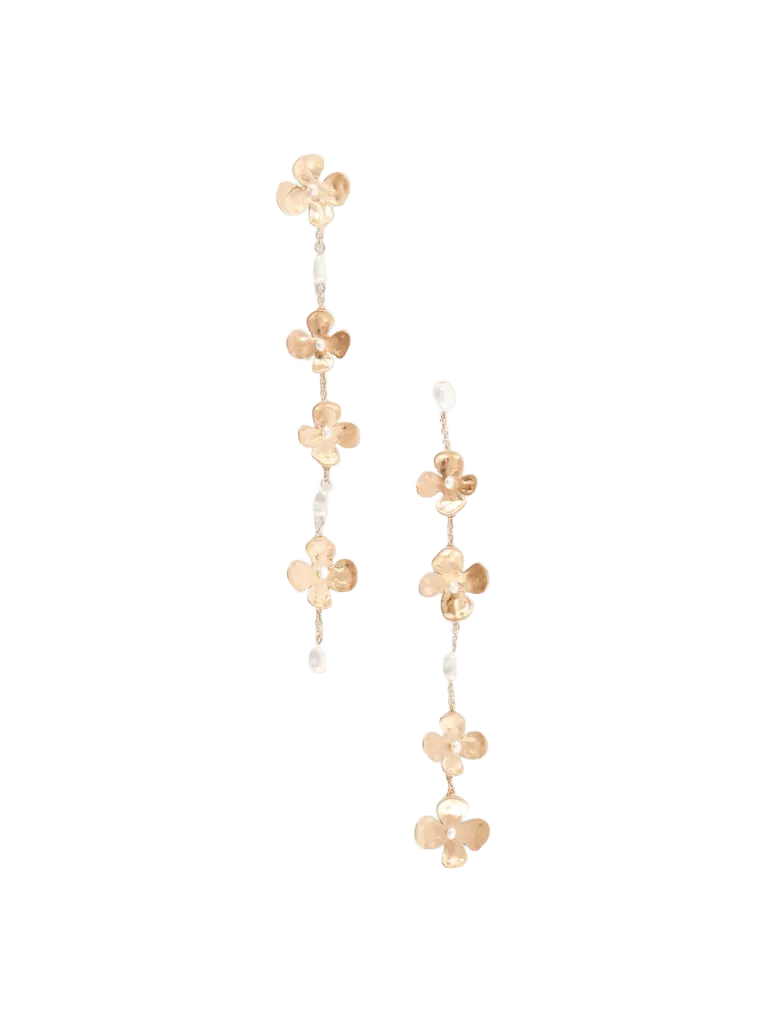 Lucky pearl-effect gold-tone earrings - gold - One Size