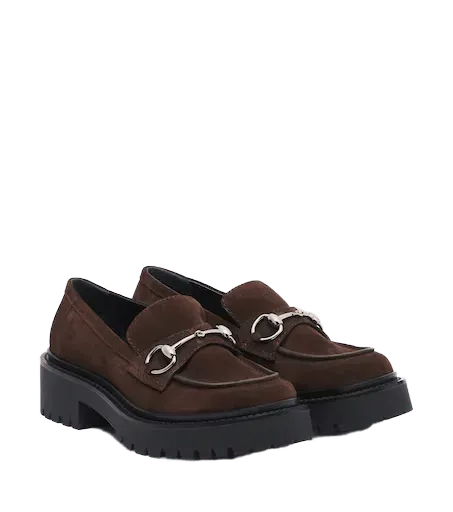 Rhody Horsebit suede platform loafers