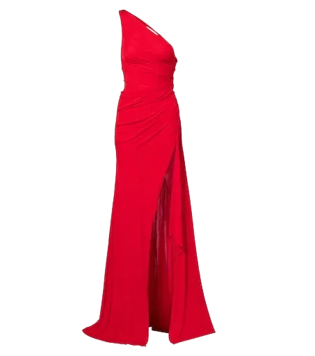 One-shoulder gown