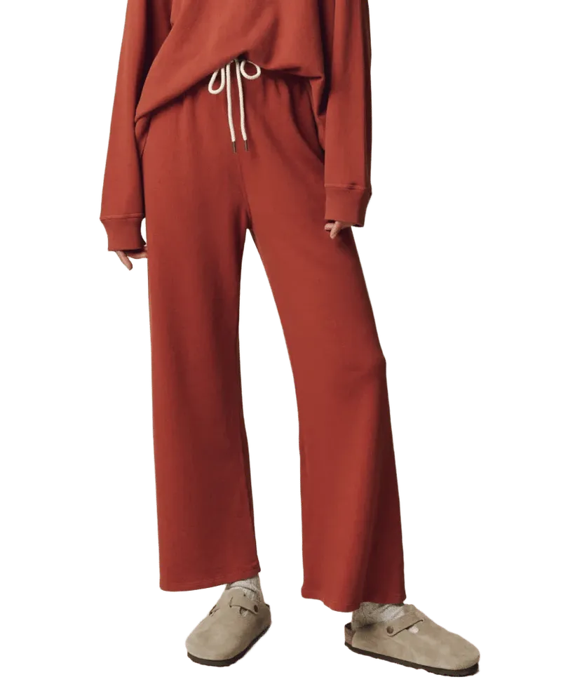 The Lap Sweatpant. Solid -- Brick