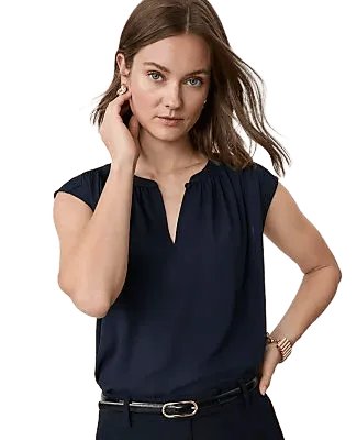 Mixed Media Keyhole Sleeveless Top