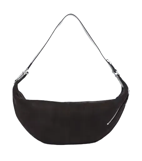Quiver Clip suede shoulder bag