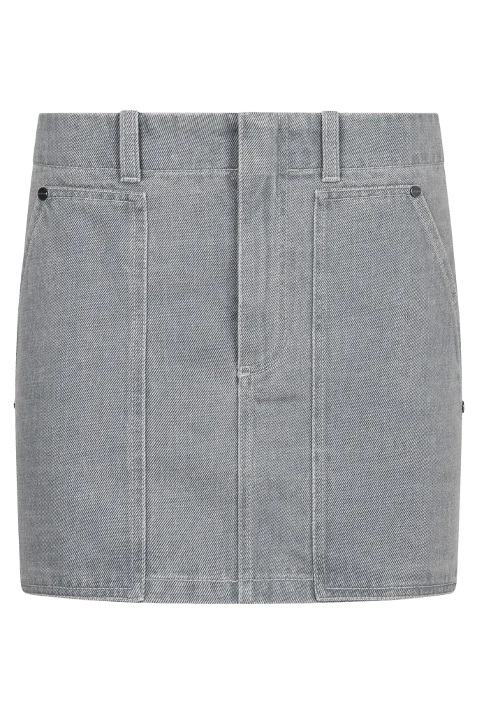 Fendi Denim Mini Skirt — Gray