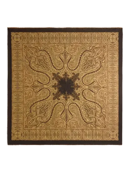 WOOL-BLEND JACQUARD SHAWL WITH LUREX