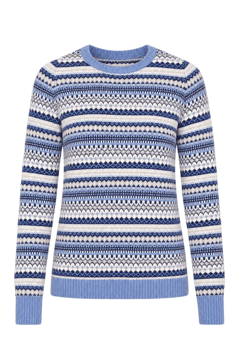 Chic Fair Isle Crewneck Sweater