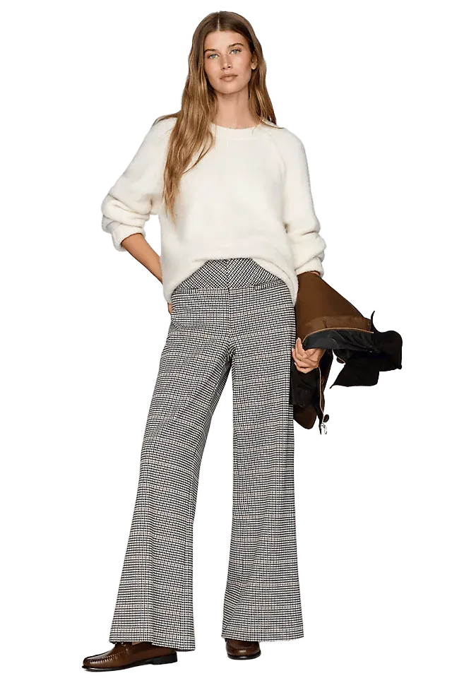 Maeve Knit Plaid Trousers