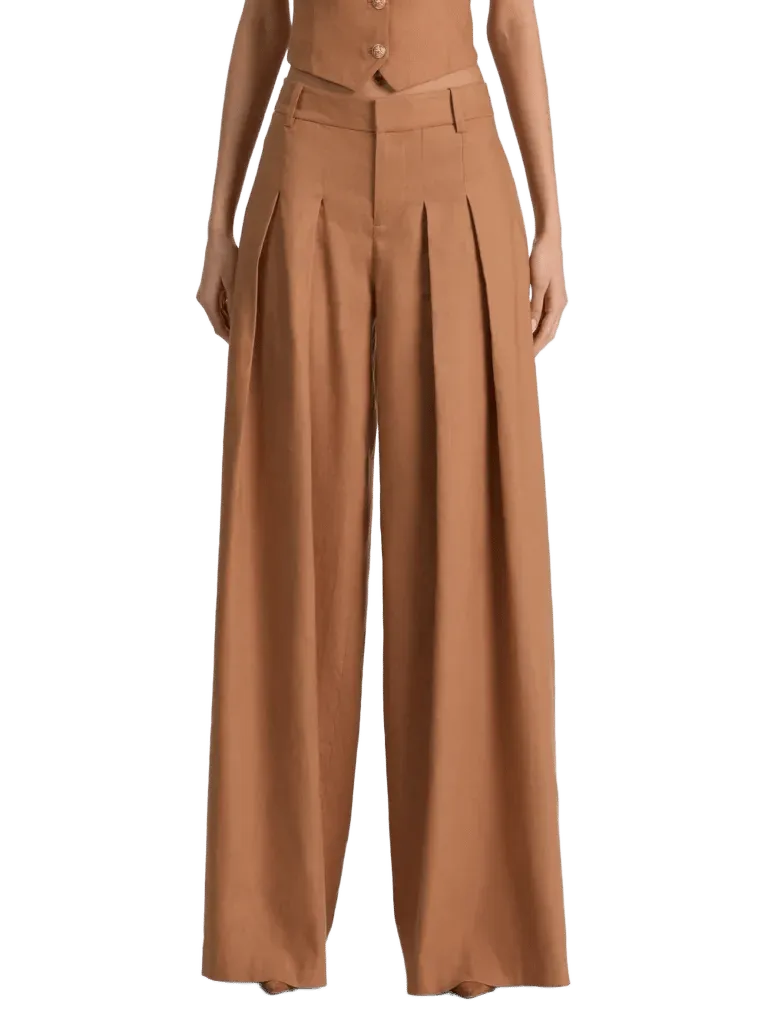 BLAIRE PLEATED PANT - TAN