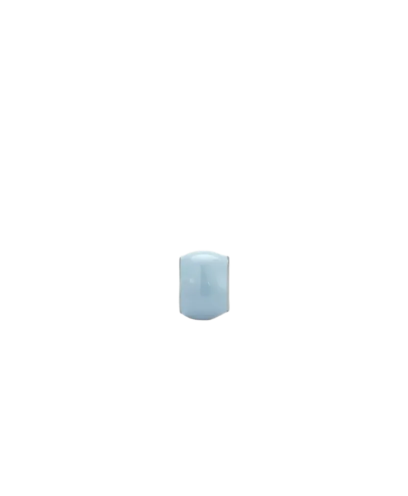 Wide Arctic Blue Enamel Mini Bead