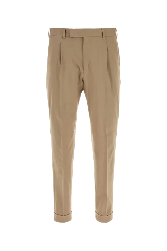 Pt Torino Pinces Trousers — Beige