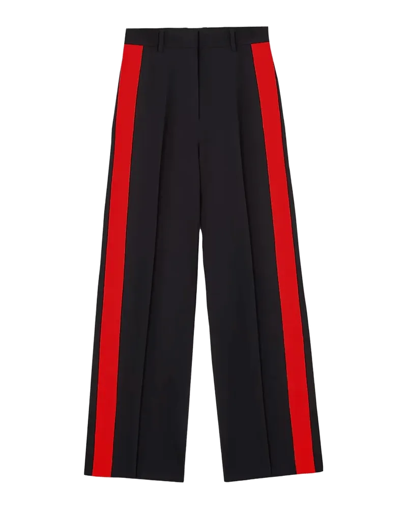 Side-Stripe Relaxed-Leg Trousers