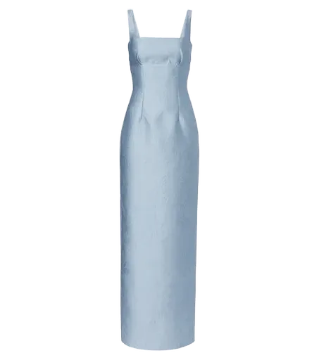 Micheline floral cloqué gown