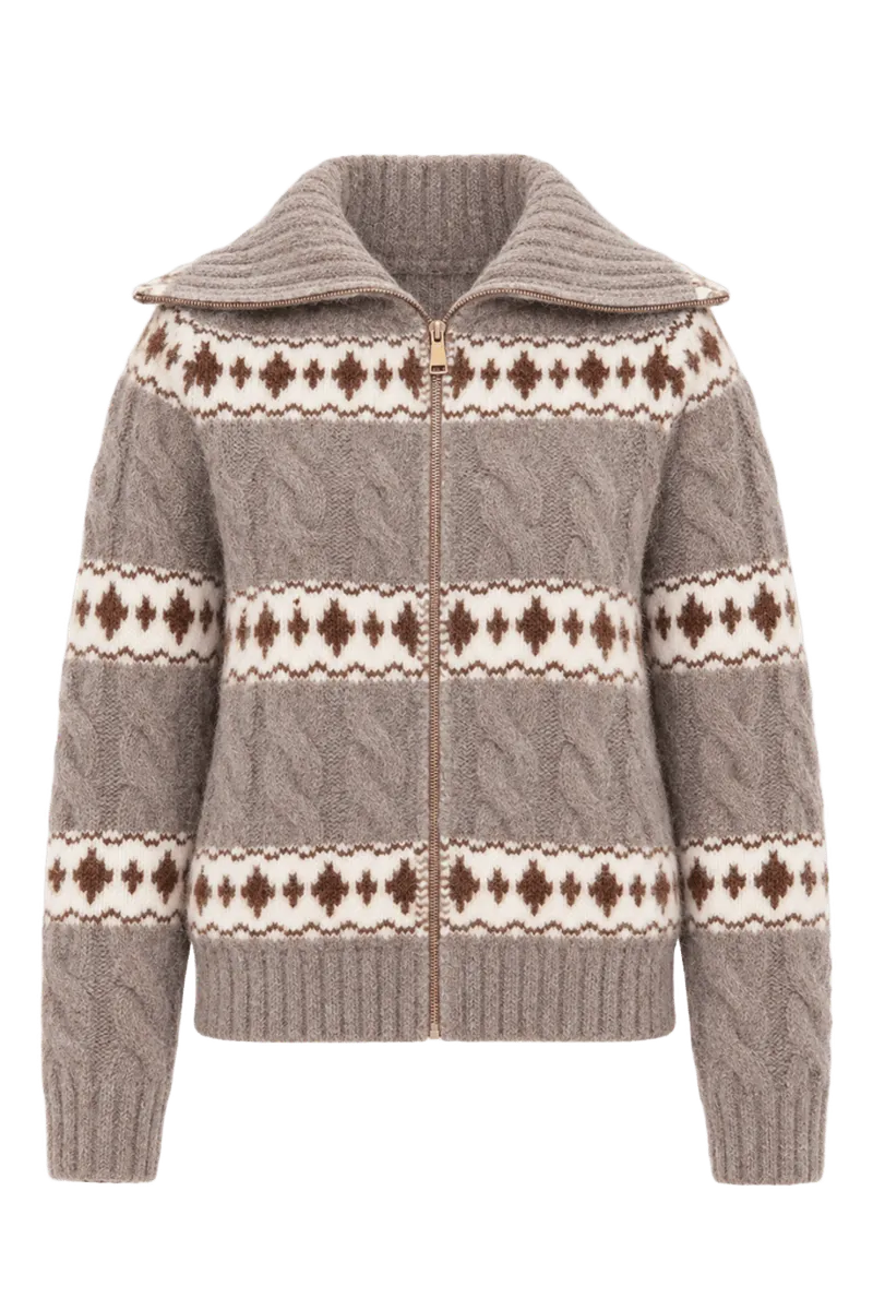 Striped Fair Isle Kinvara Cardigan