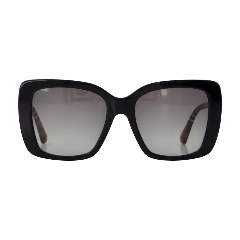 Burberry 0BE4456-41611154 Oversized Acetate Sunglasses — Black