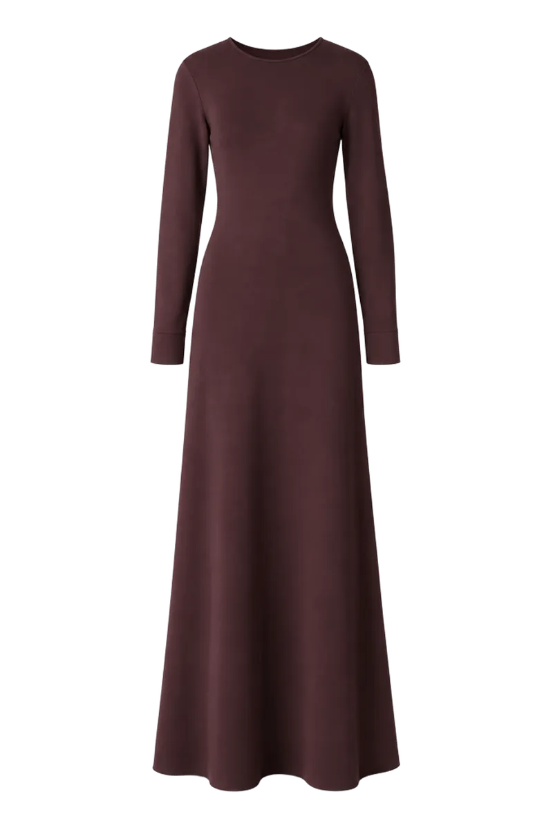 Women's Compact Viscose Dress in Dark barolo