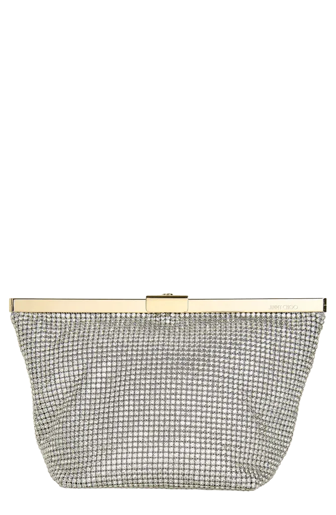 Ganache Crystal Mesh Clutch