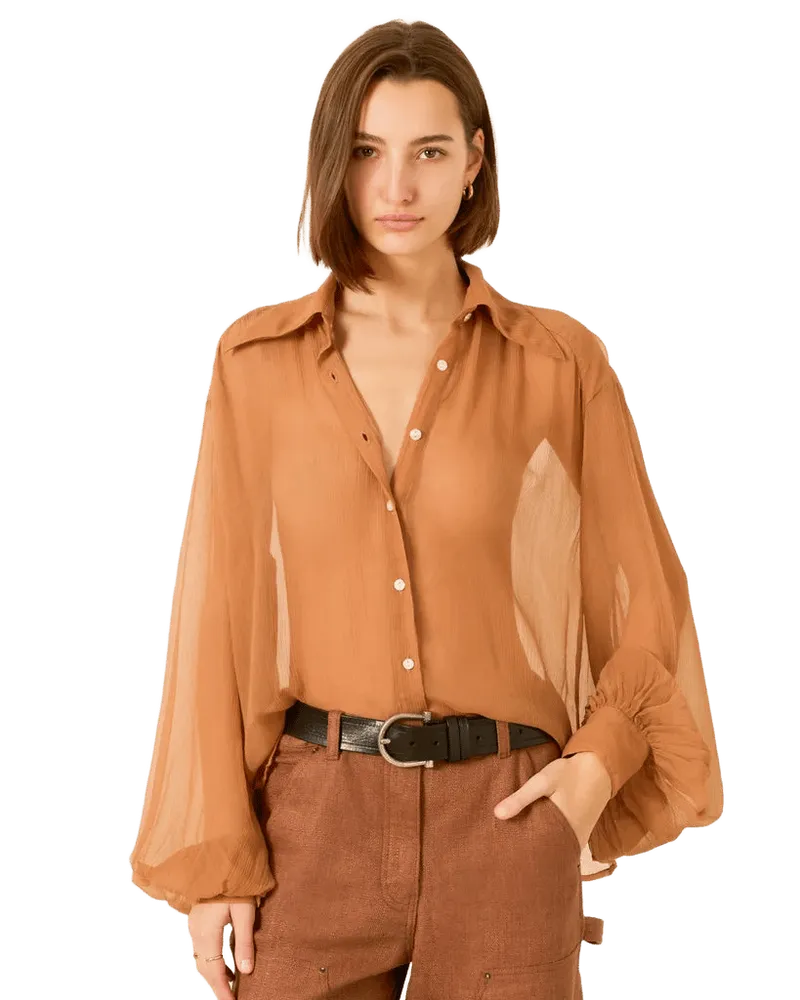 Elfie Fawn Chiffon Shirt