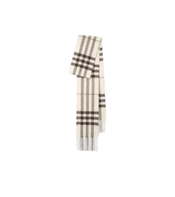 Narrow Sparkle Check Cashmere Scarf