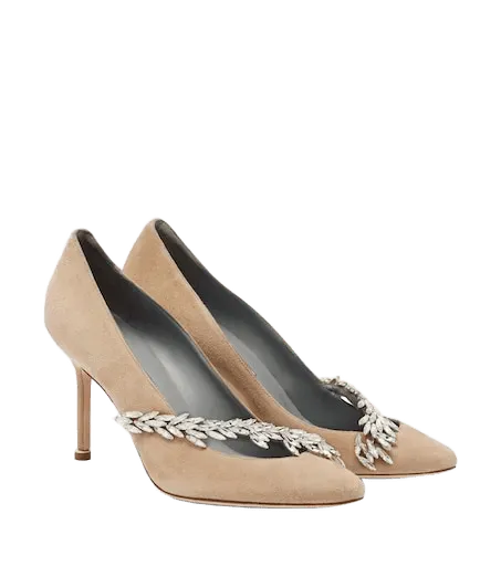 x Manolo Blahnik suede pumps