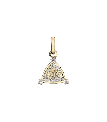 Resilience Blossoms 18kt gold pendant with diamonds