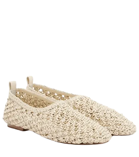 Pisa woven leather ballet flats