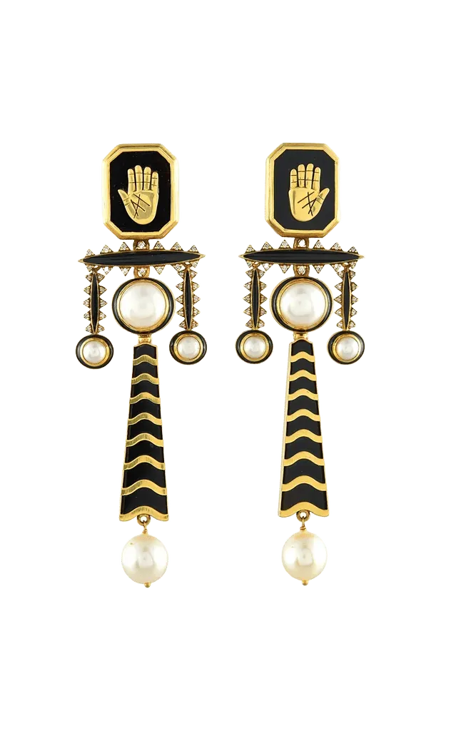 18k Yellow Gold Kala Khatta Earrings