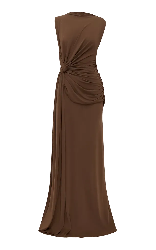 Twist Crepe Jersey Gown