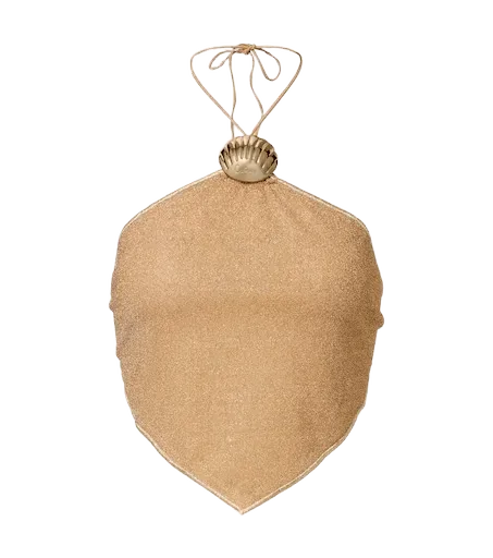 Lumière halterneck crop top