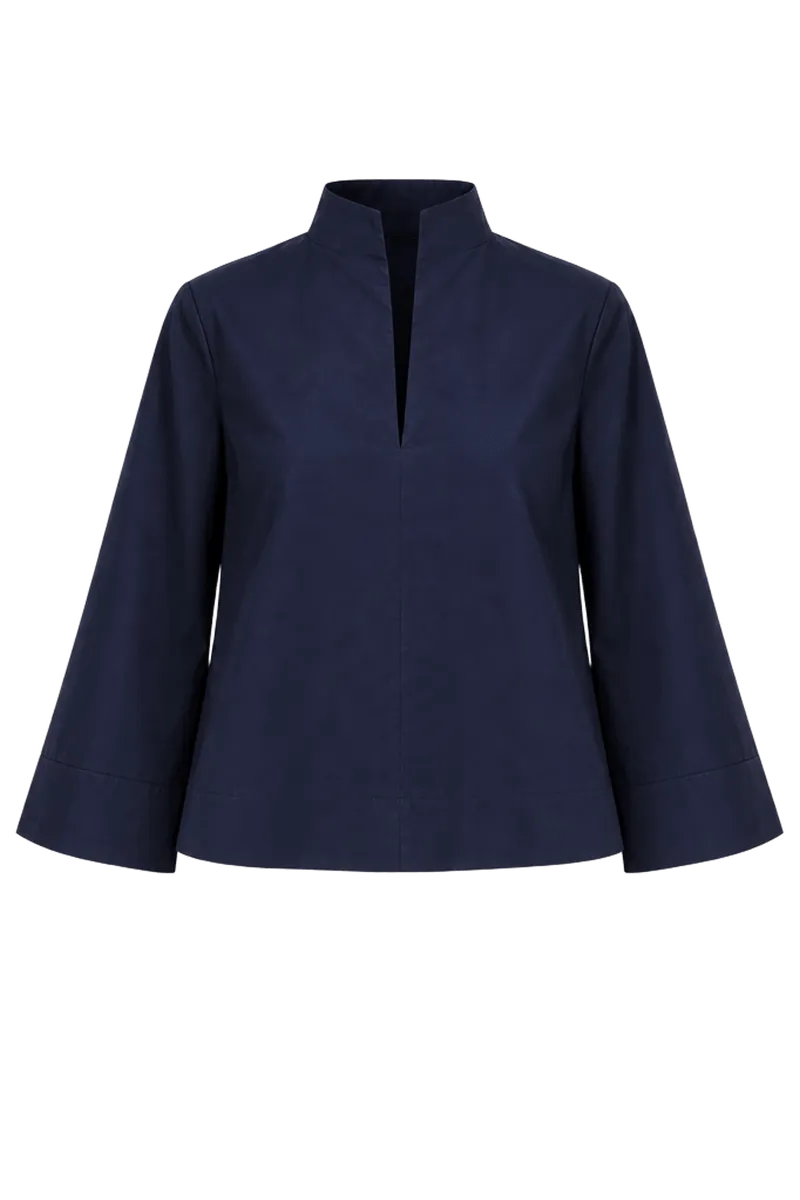 Navy Long Sleeve Celeste Top