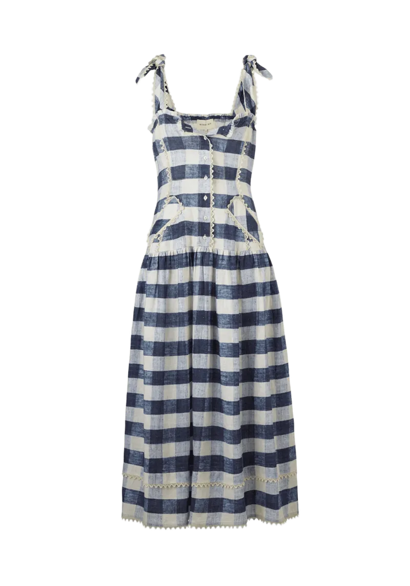 The Eden Dress (Giant Blue Gingham)