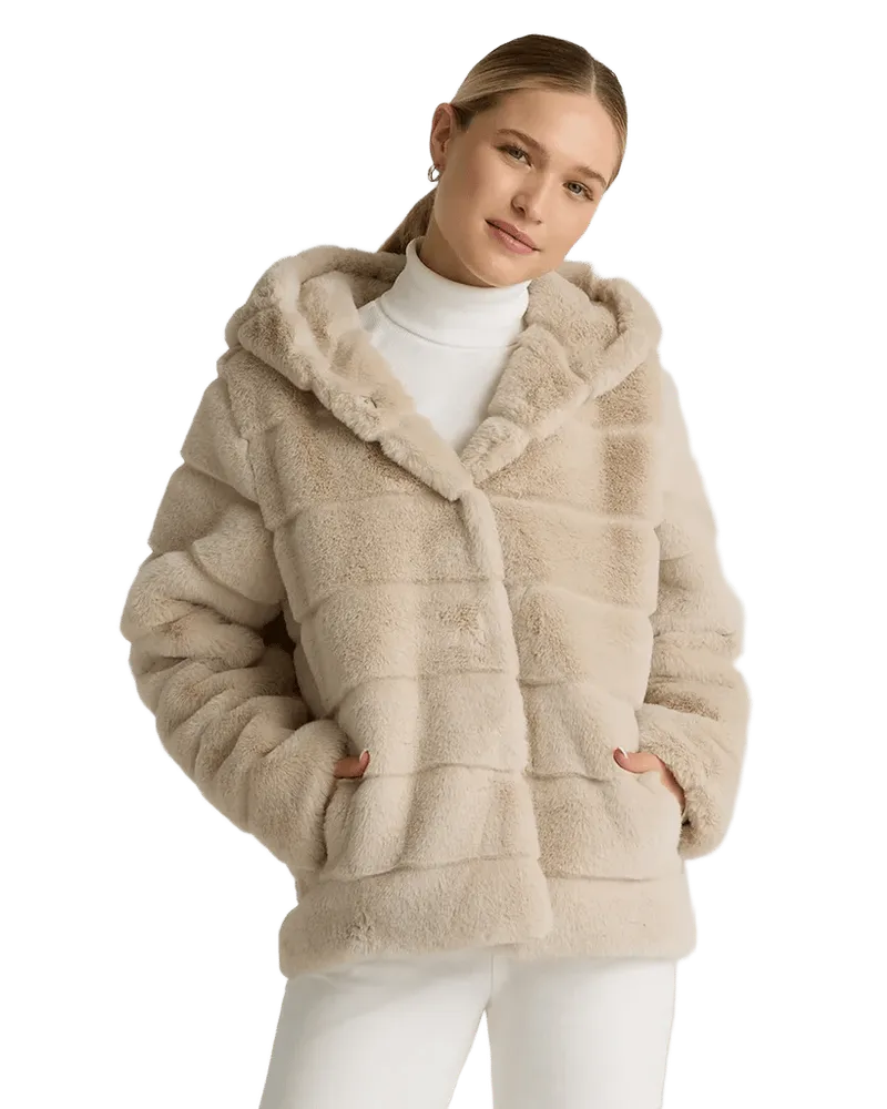 Hooded Faux Fur Jacket