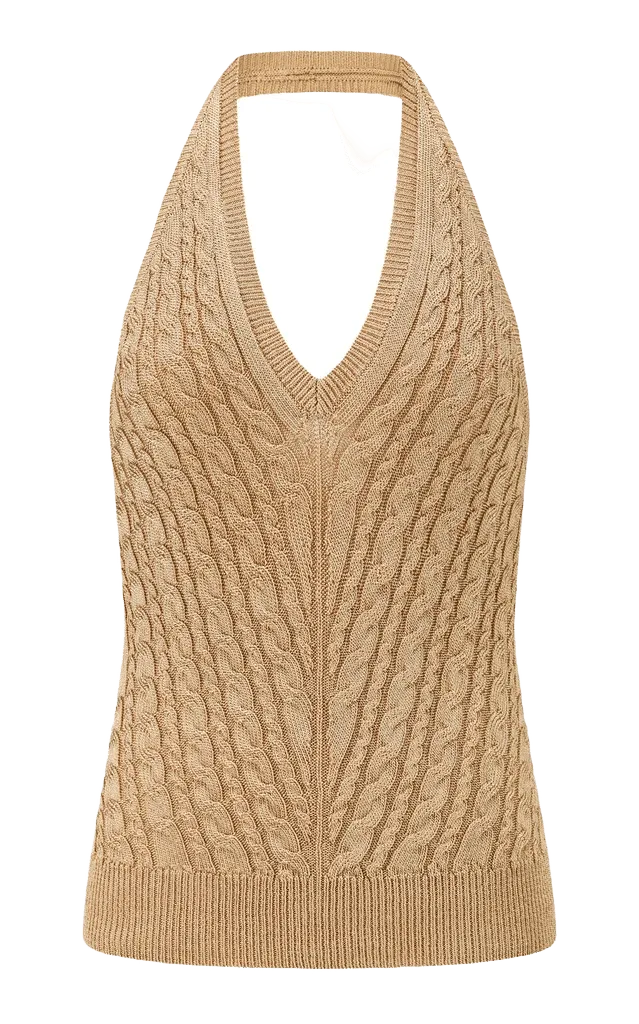 Cable Knit Halter Top