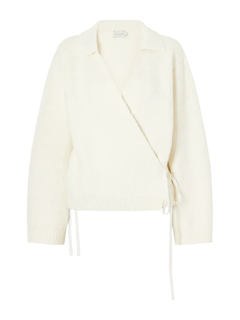 Wrap organic cotton cardigan