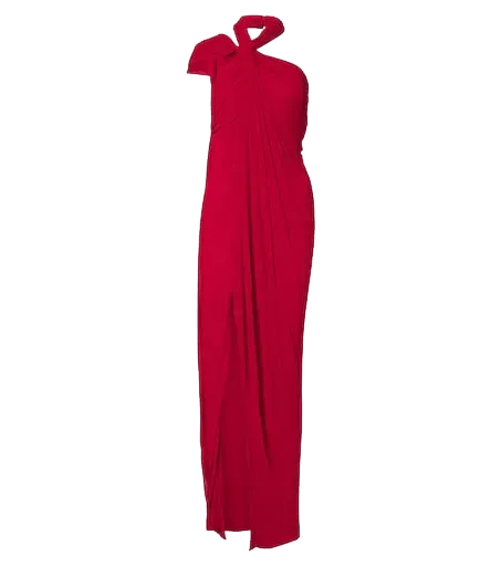 Draped jersey crêpe gown
