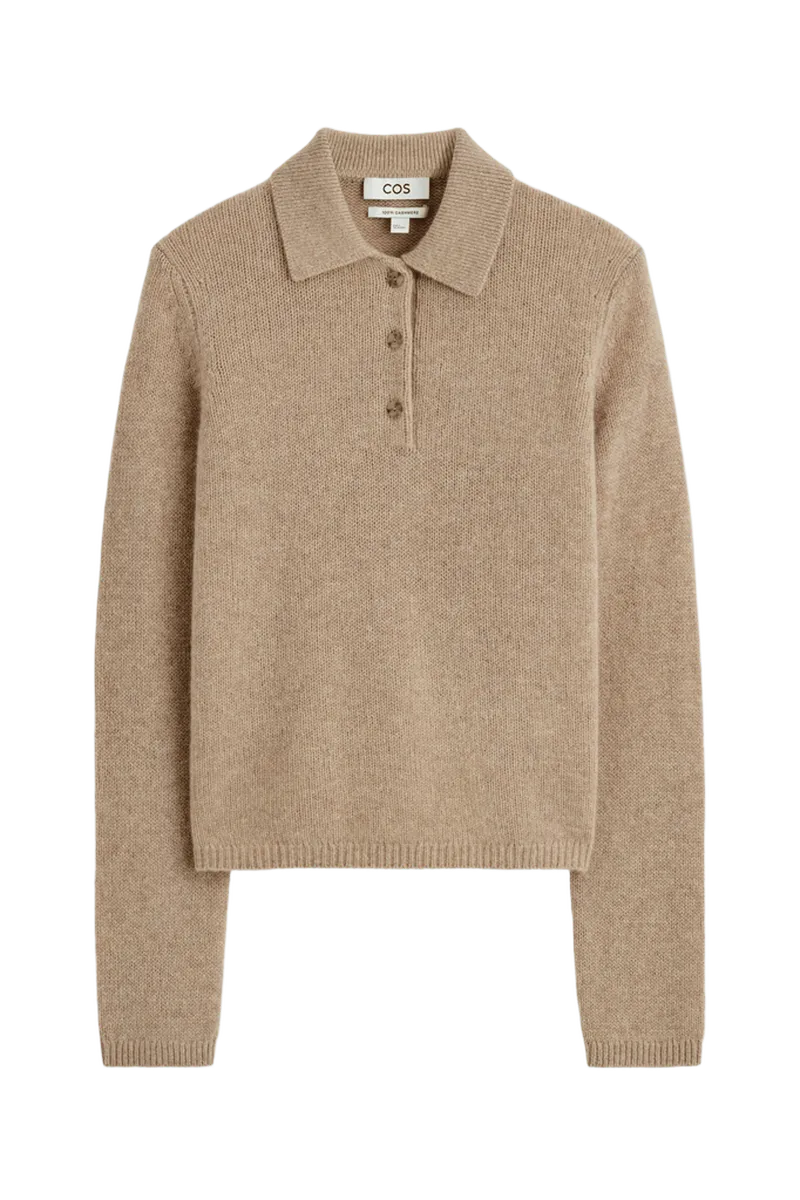 CASHMERE POLO SWEATER