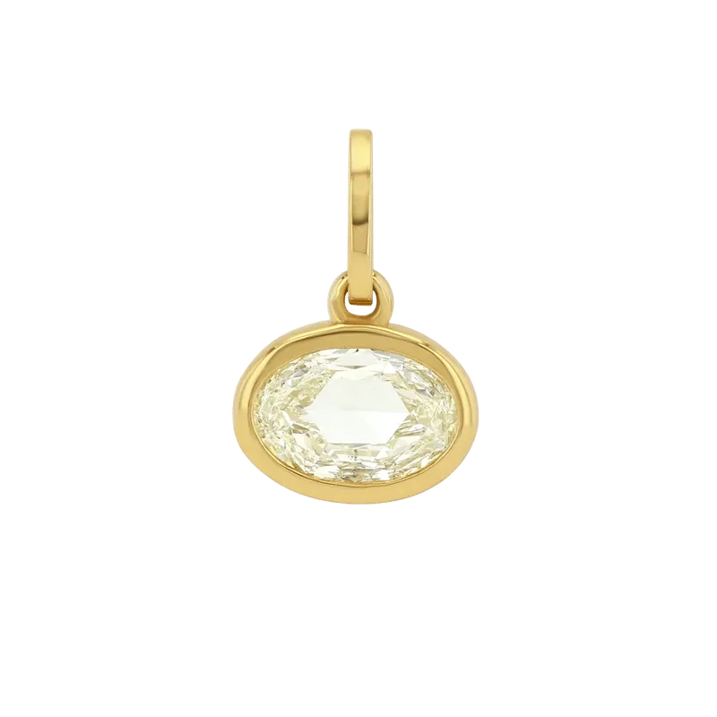 DIAMOND OVAL BIRTHSTONE CHARM