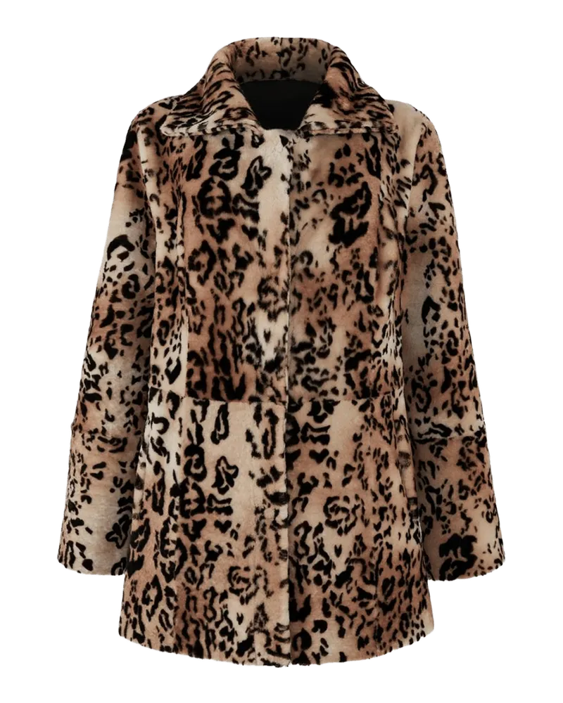 Animal-Print Select Lamb Shearling Jacket