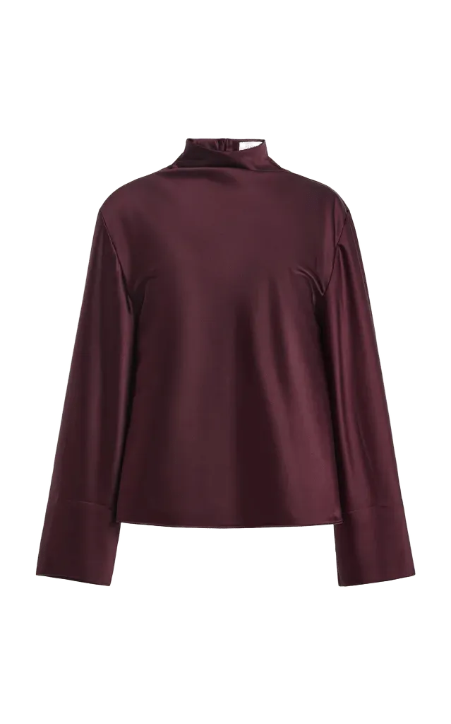 Exclusive Satin Turtleneck