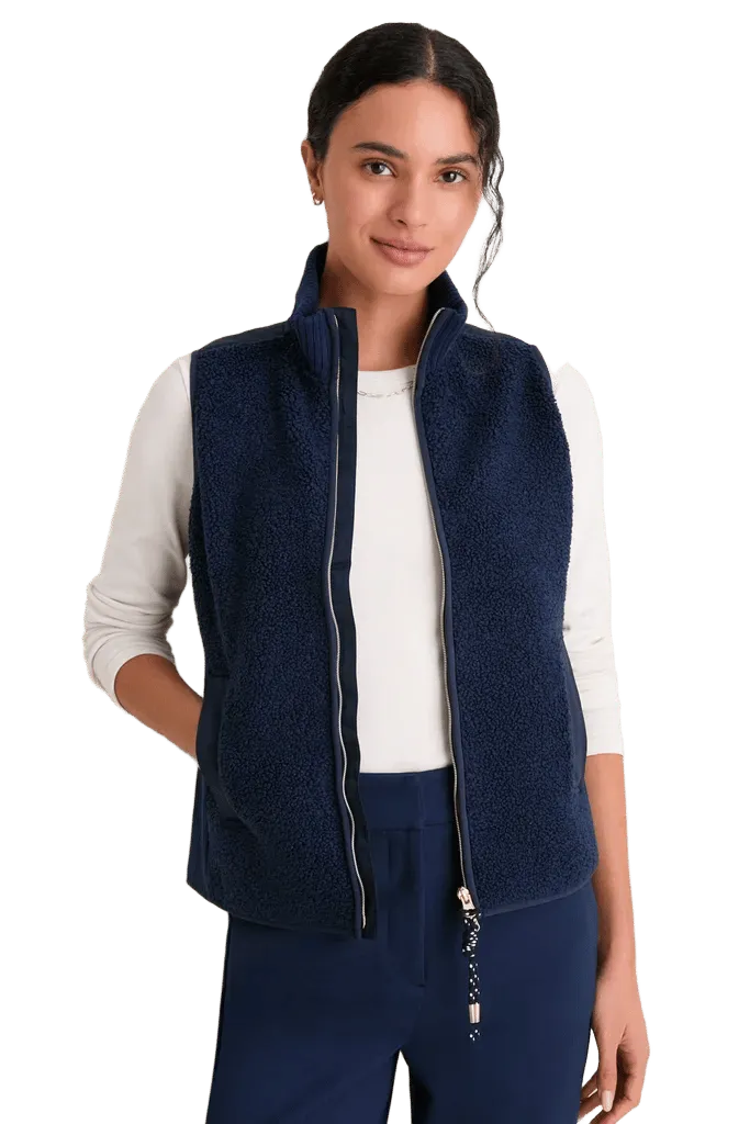 Navy Teddy Lisa Vest