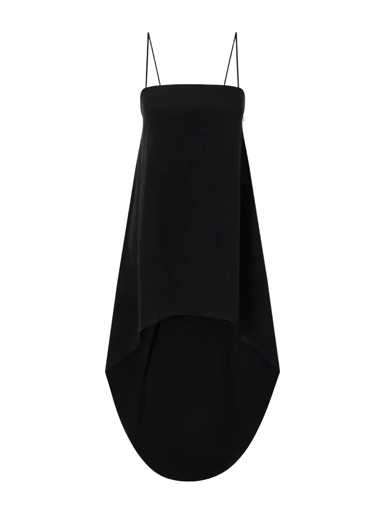 Kera drop-tail silk-crepe mini dress