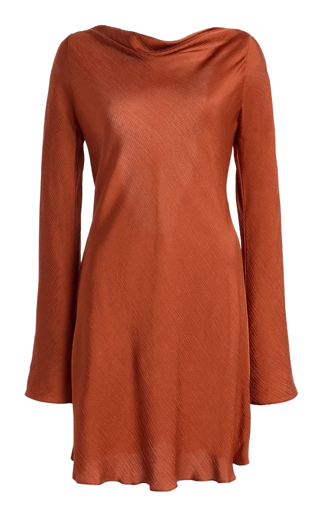 Ardea Cowl Back Satin Mini Dress