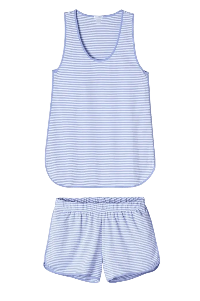 Pima Tank-Short Set in Hydrangea