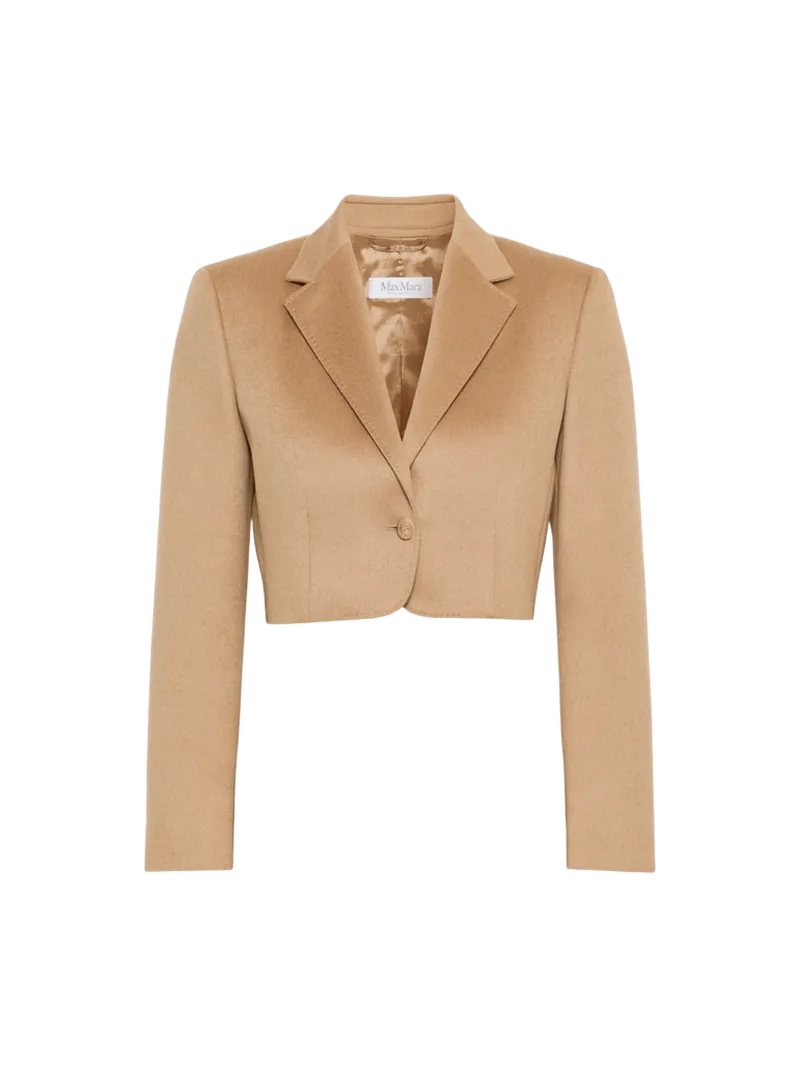 Cropped light camel jacket - CAMEL