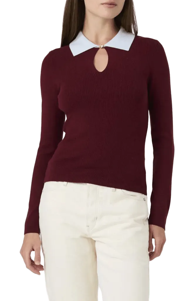 Keyhole Collar Sweater